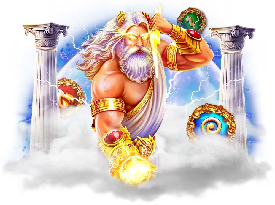 Zeus baca munju na hero ilustraciji BlitzBet Srbija
